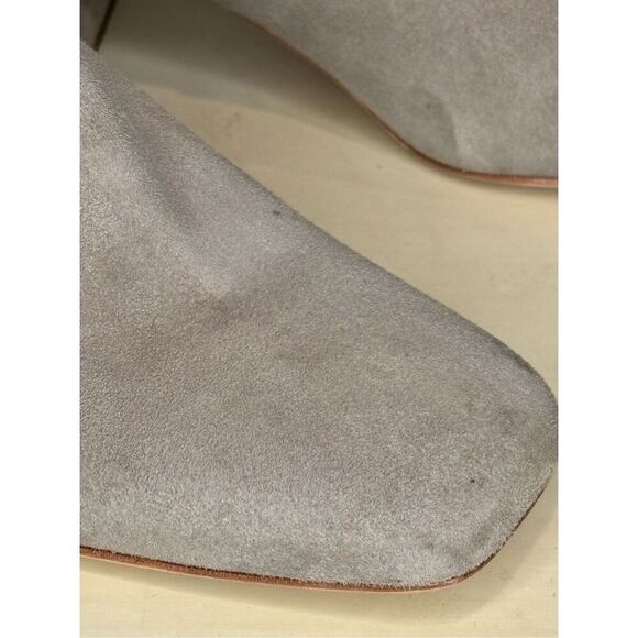 Vince Women's Kaye Suede Square Toe Block Heeled Bootie Grey Size 6 - Picture 7 of 10